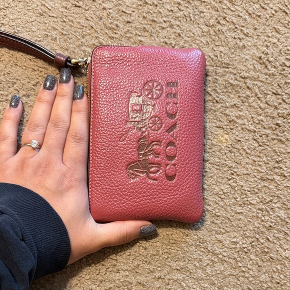 Coach Pink Leather Wristlet - Picture 7 of 7